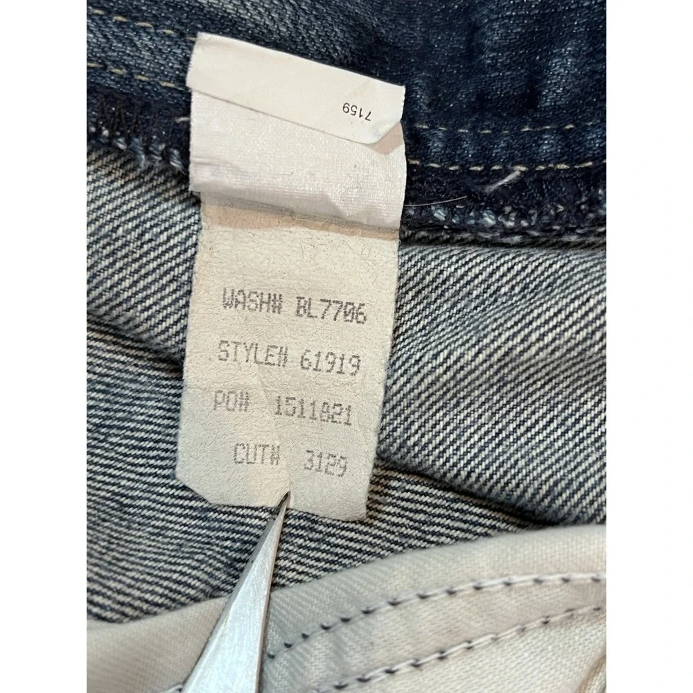 Vtg Y2K J Crew Jeans Mens 36x32 Loose Fit Straight Made in USA Denim Distressed